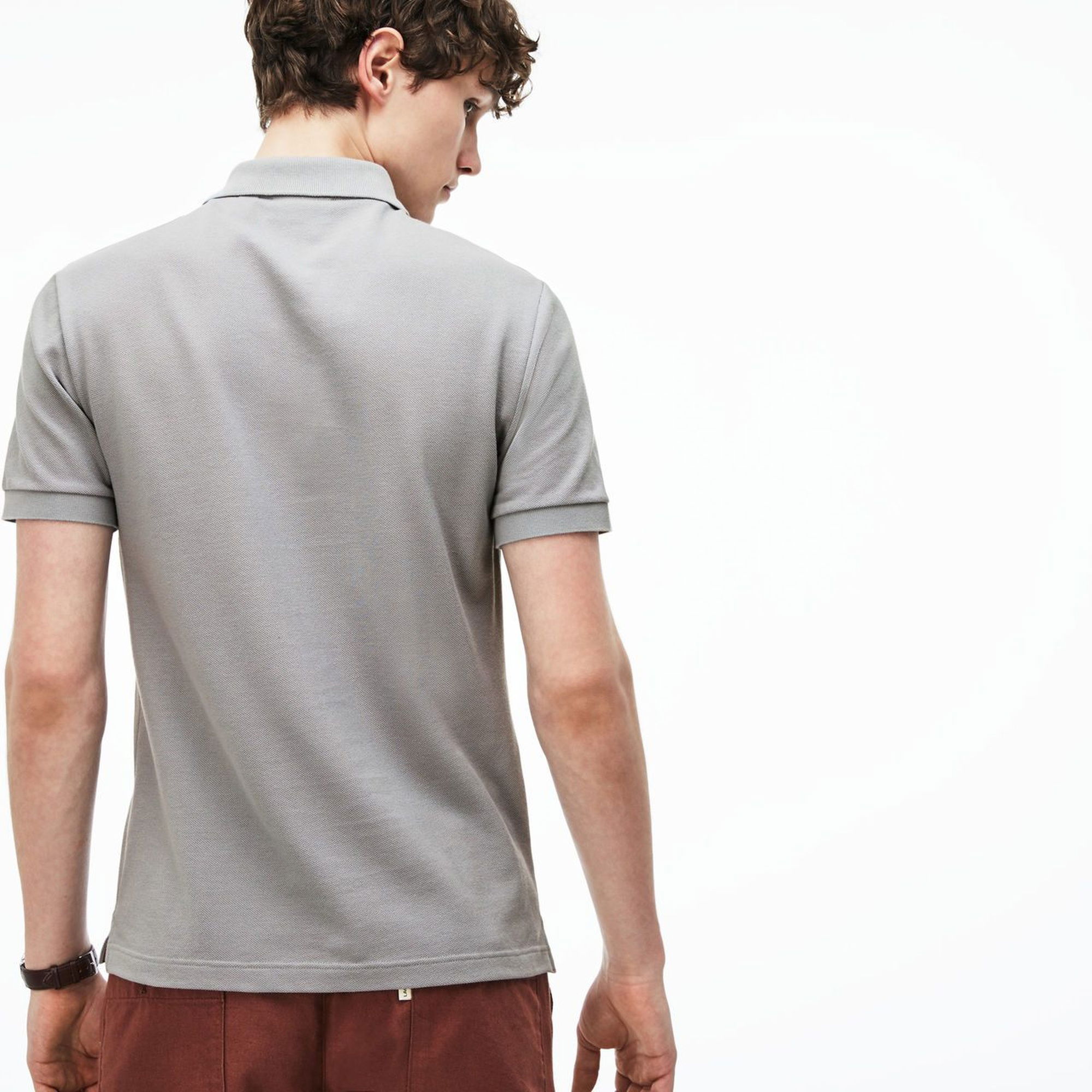 Lacoste Erkek Slim Fit Gri Polo
