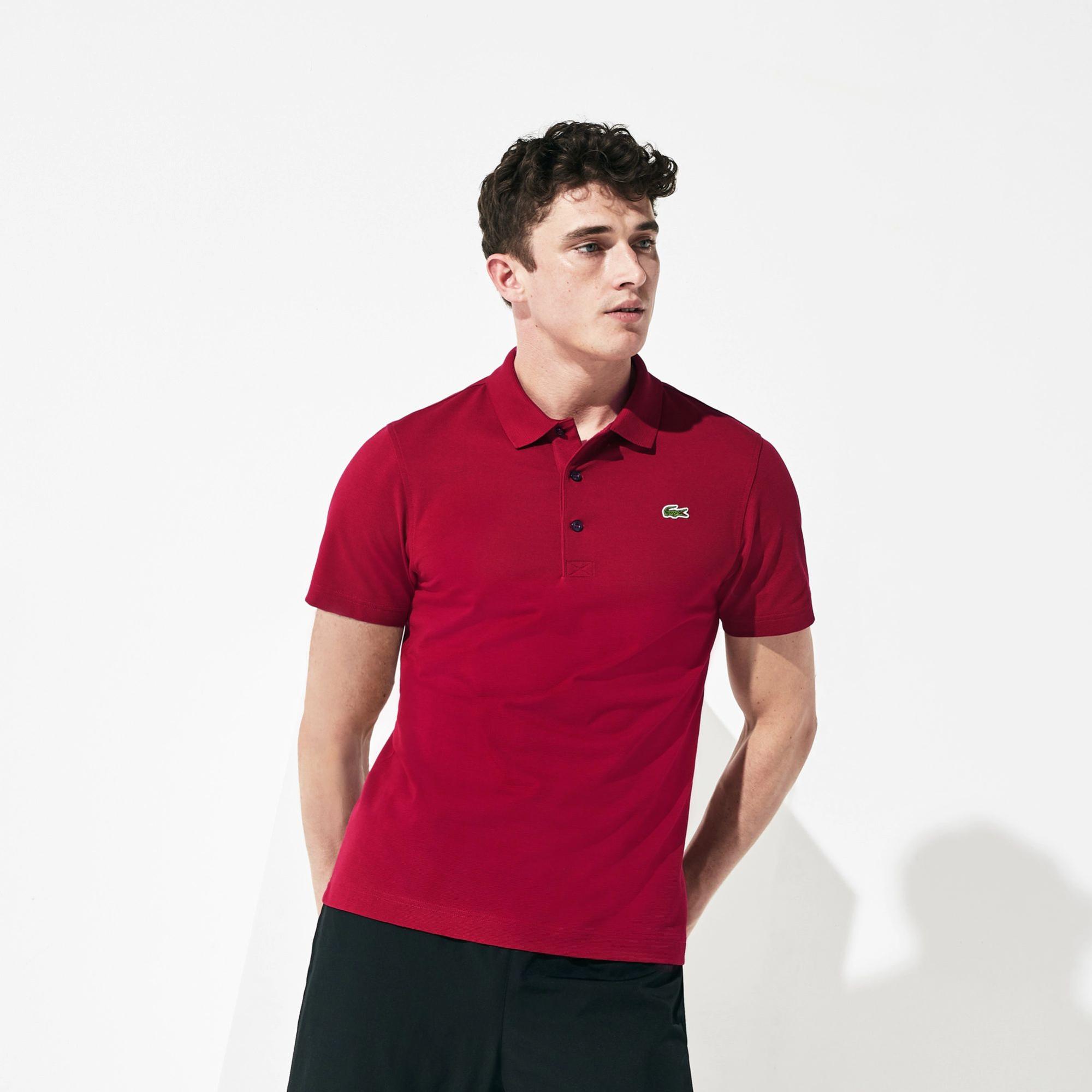 Lacoste SPORT Erkek Regular Fit Bordo Polo