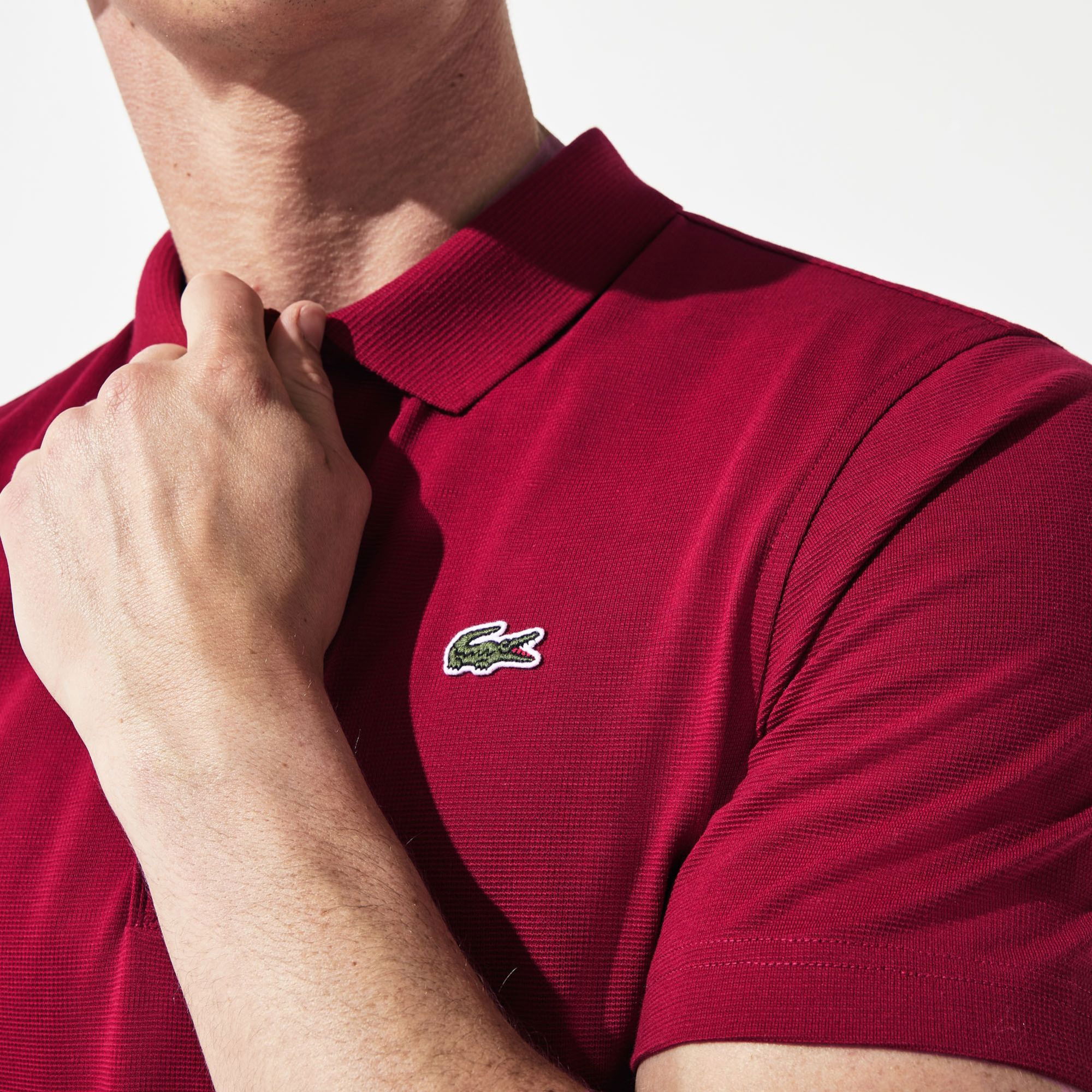 Lacoste SPORT Erkek Regular Fit Bordo Polo