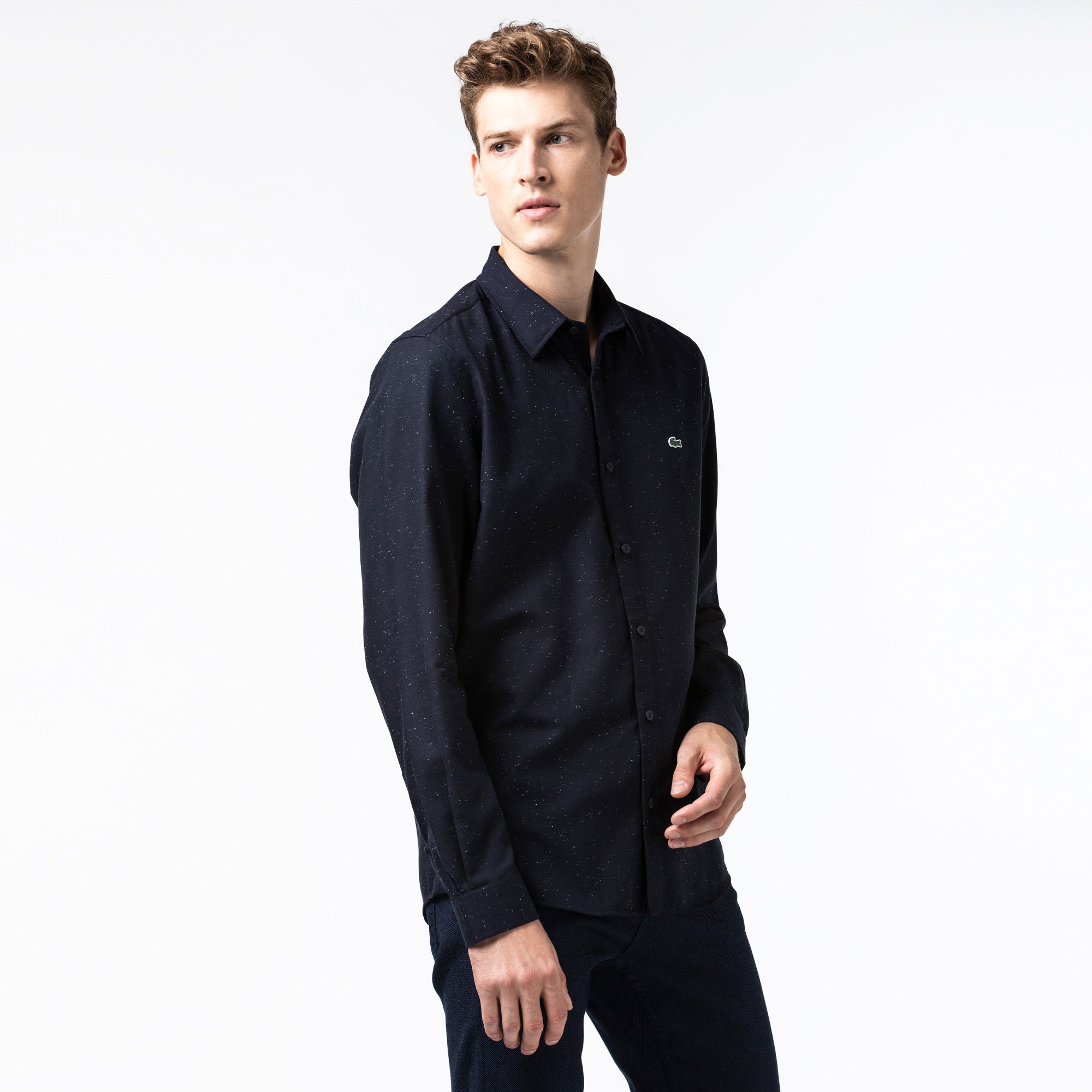 Lacoste Erkek Slim Fit Lacivert Gömlek