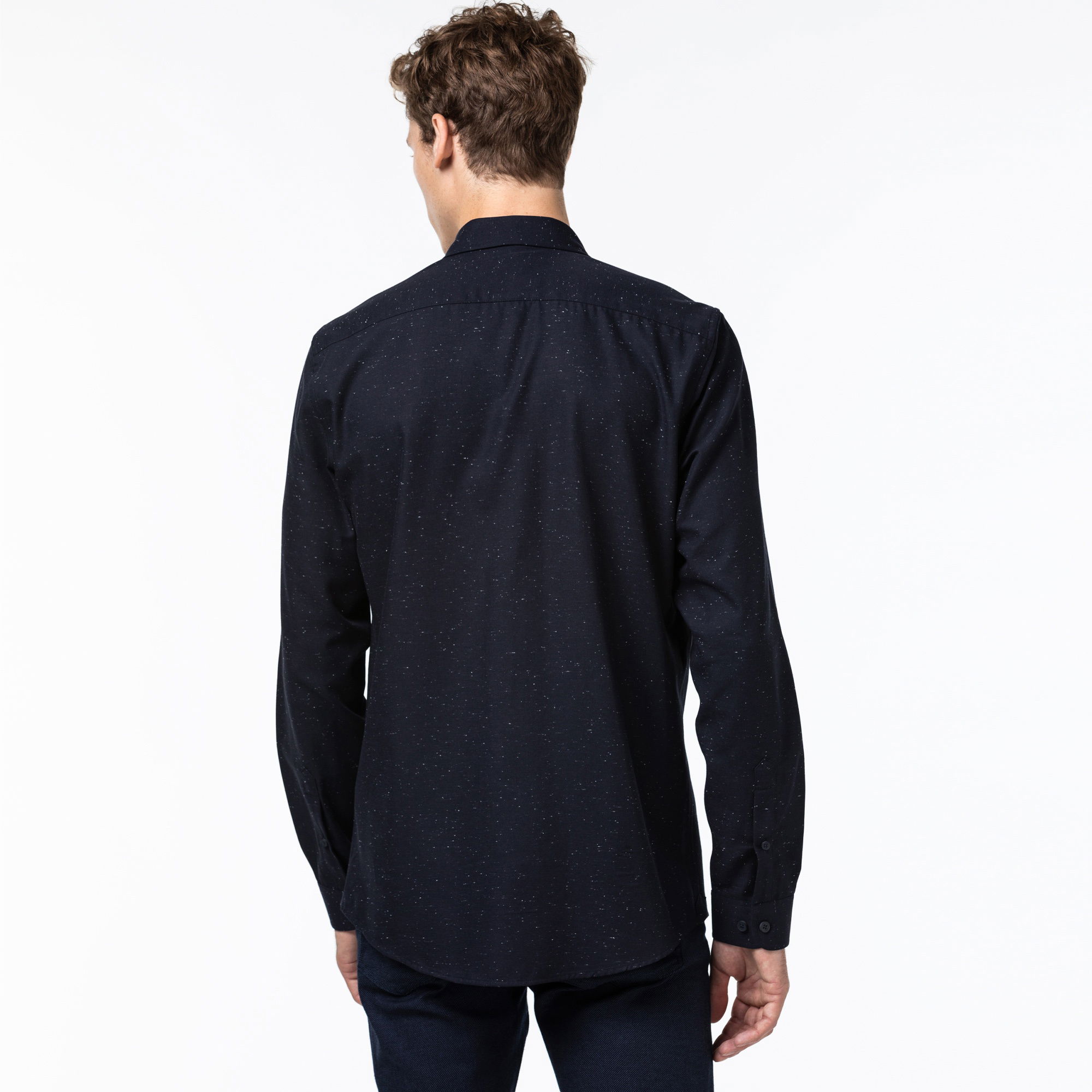 Lacoste Erkek Slim Fit Lacivert Gömlek