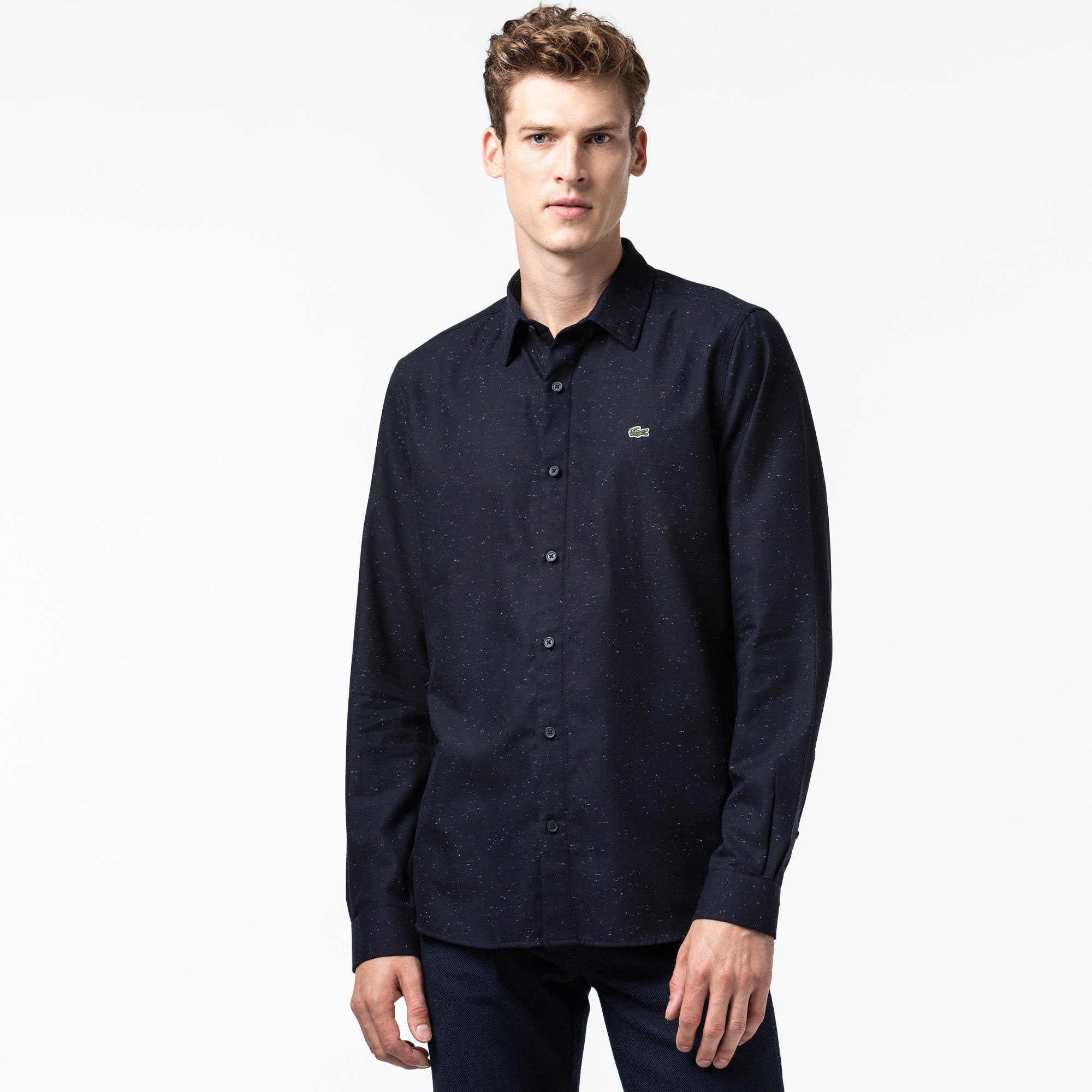Lacoste Erkek Slim Fit Lacivert Gömlek