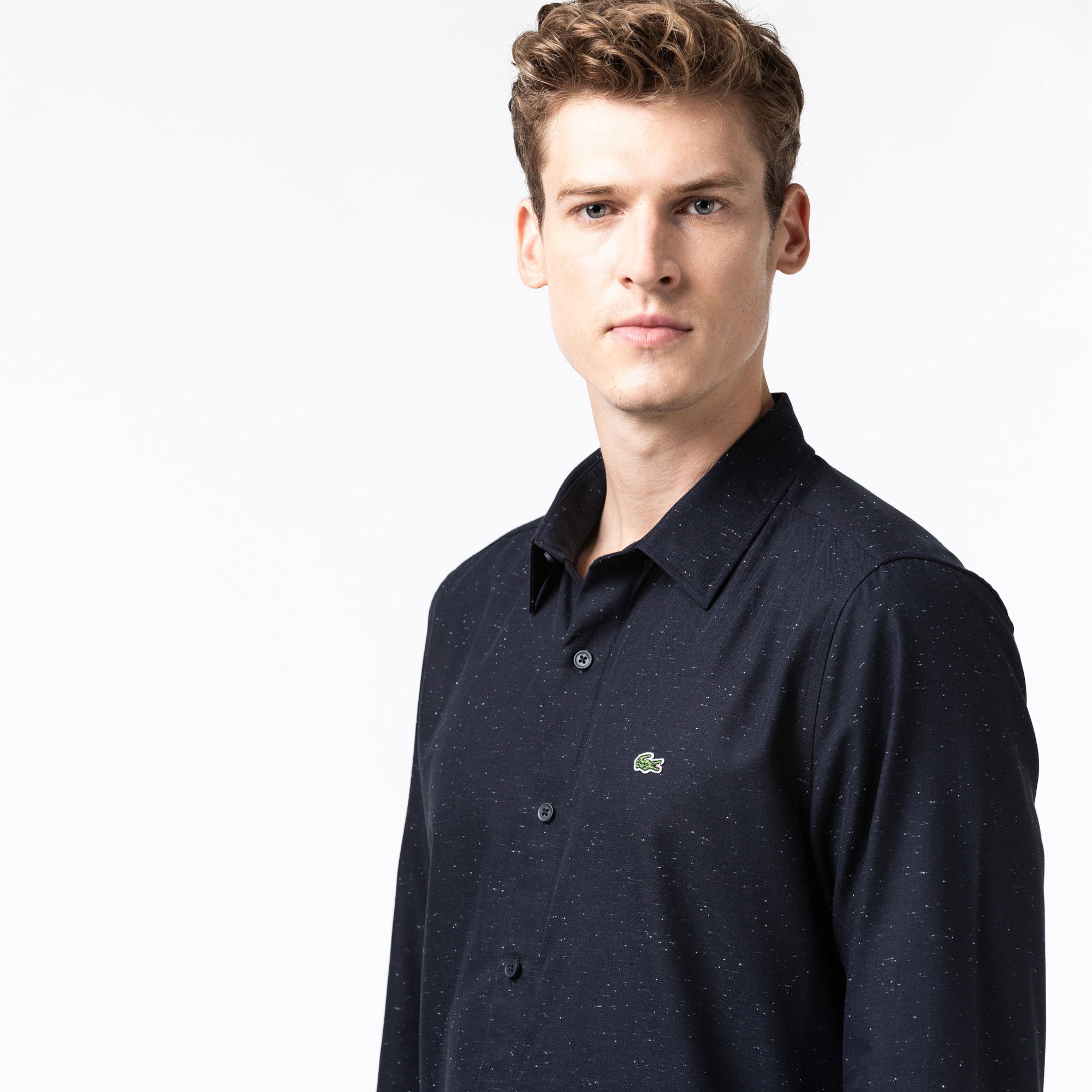 Lacoste Erkek Slim Fit Lacivert Gömlek