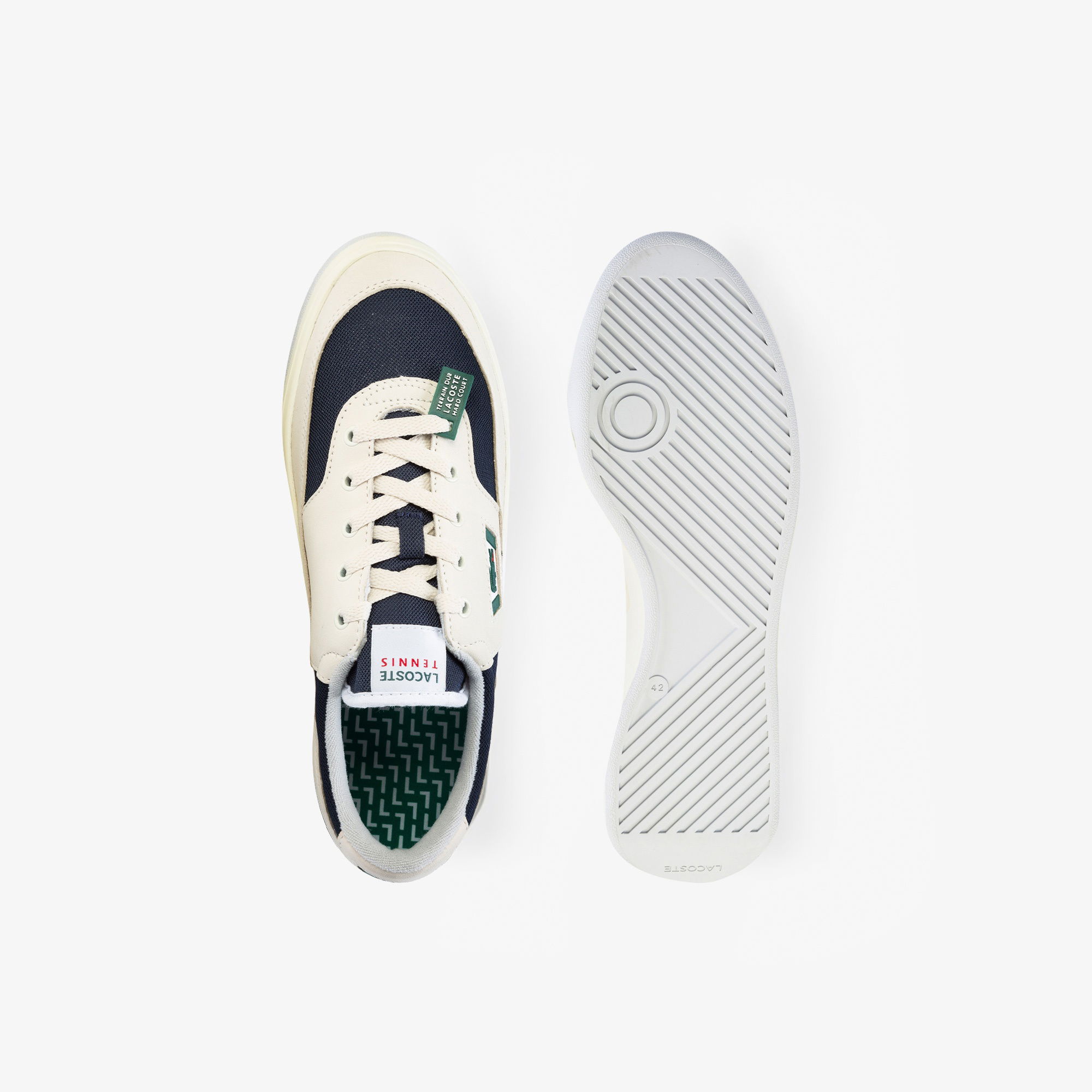 Lacoste G80 Og 120 1 Sma Erkek Beyaz - Koyu Mavi Deri Sneaker