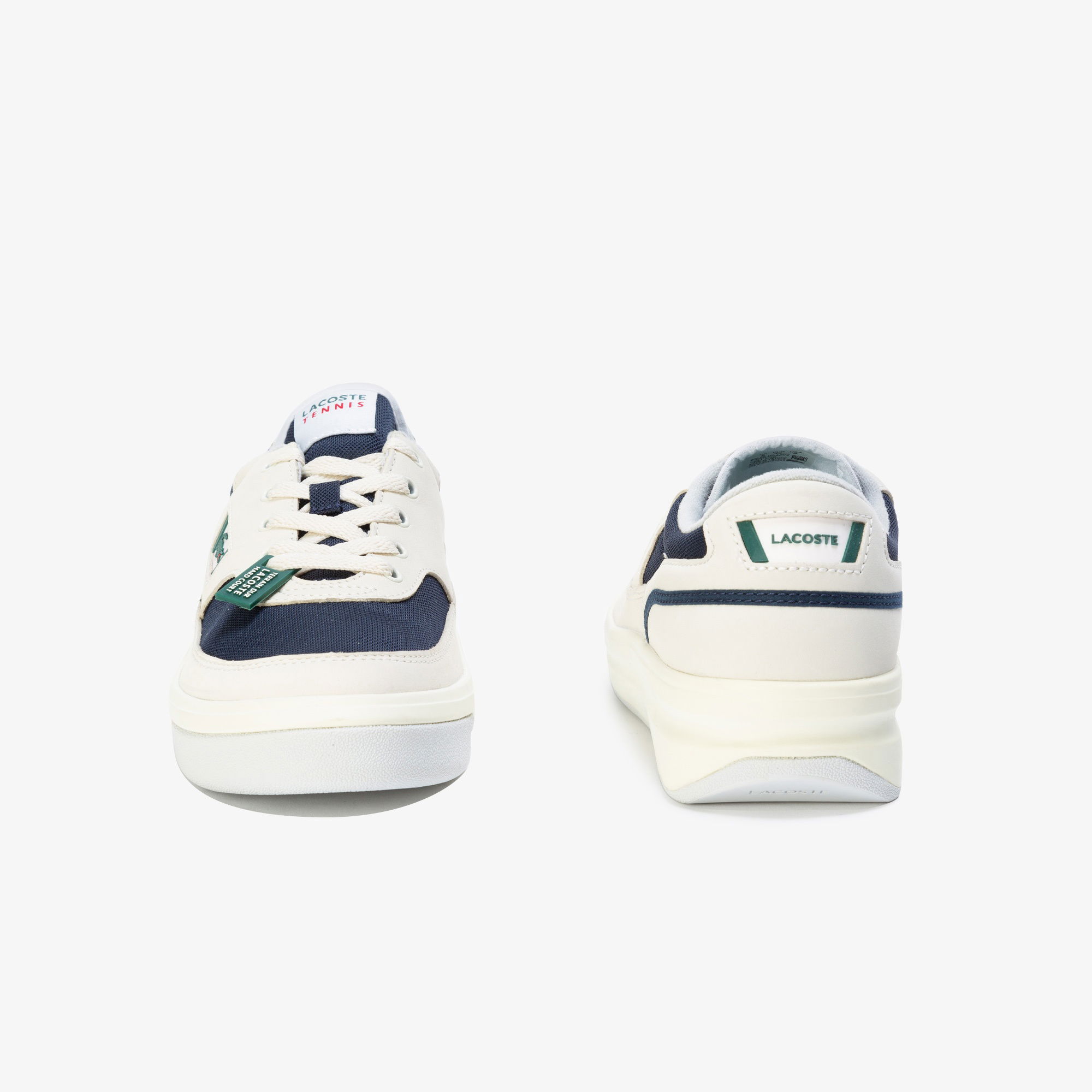 Lacoste G80 Og 120 1 Sma Erkek Beyaz - Koyu Mavi Deri Sneaker