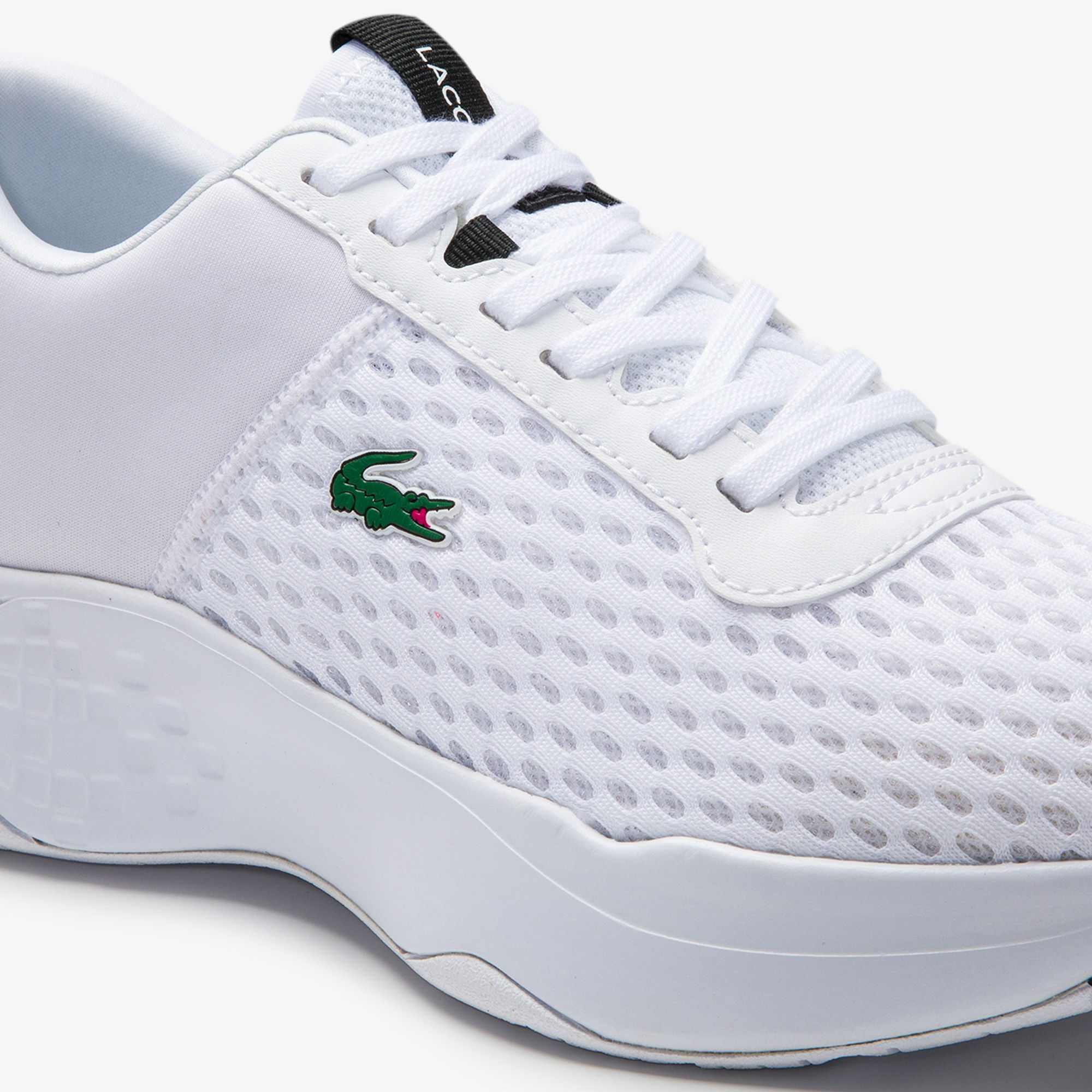 Lacoste Court-Drive 0120 1 Suj Wht/Blk Kadın Beyaz - Siyah Sneaker