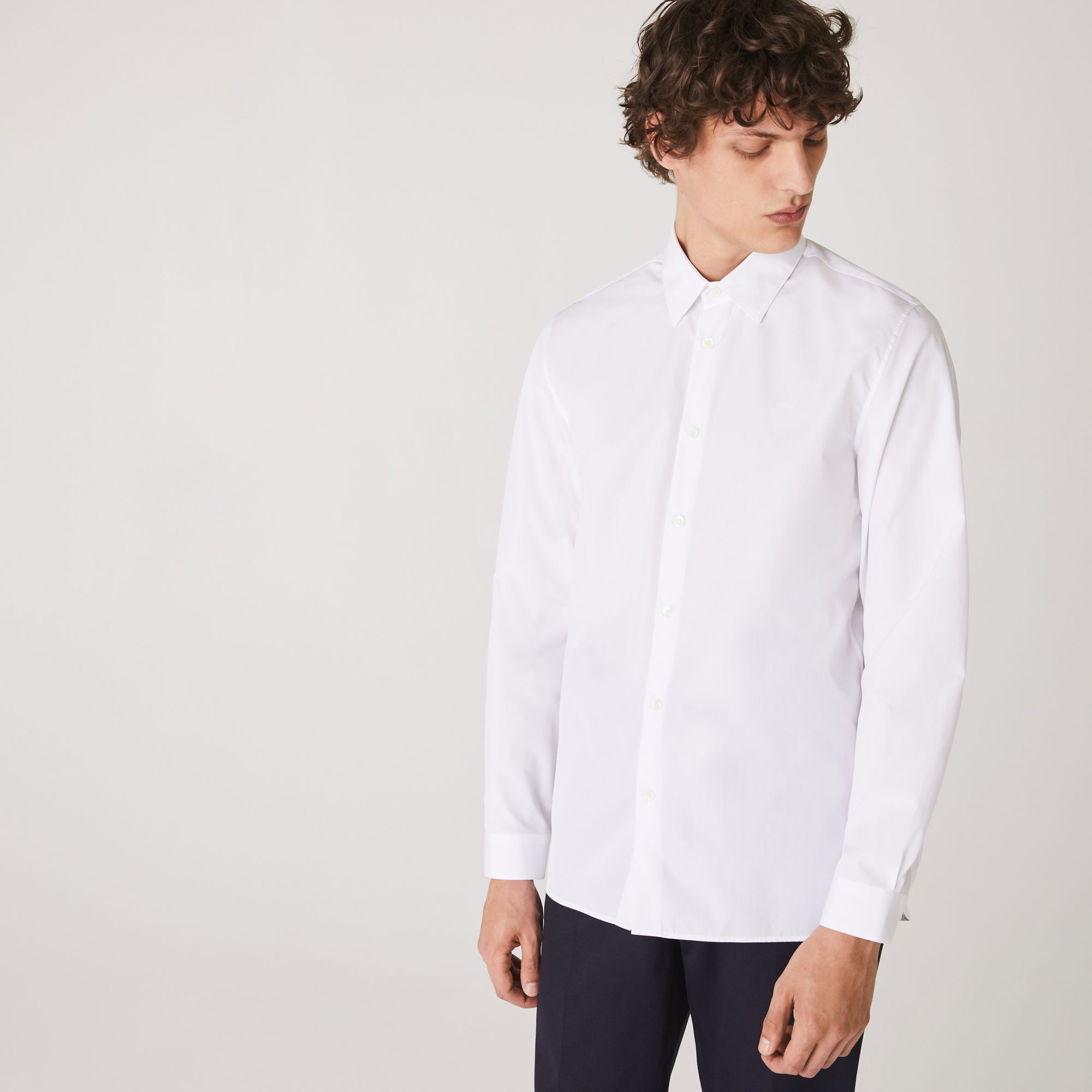 Lacoste Erkek Slim Fit Beyaz Gömlek