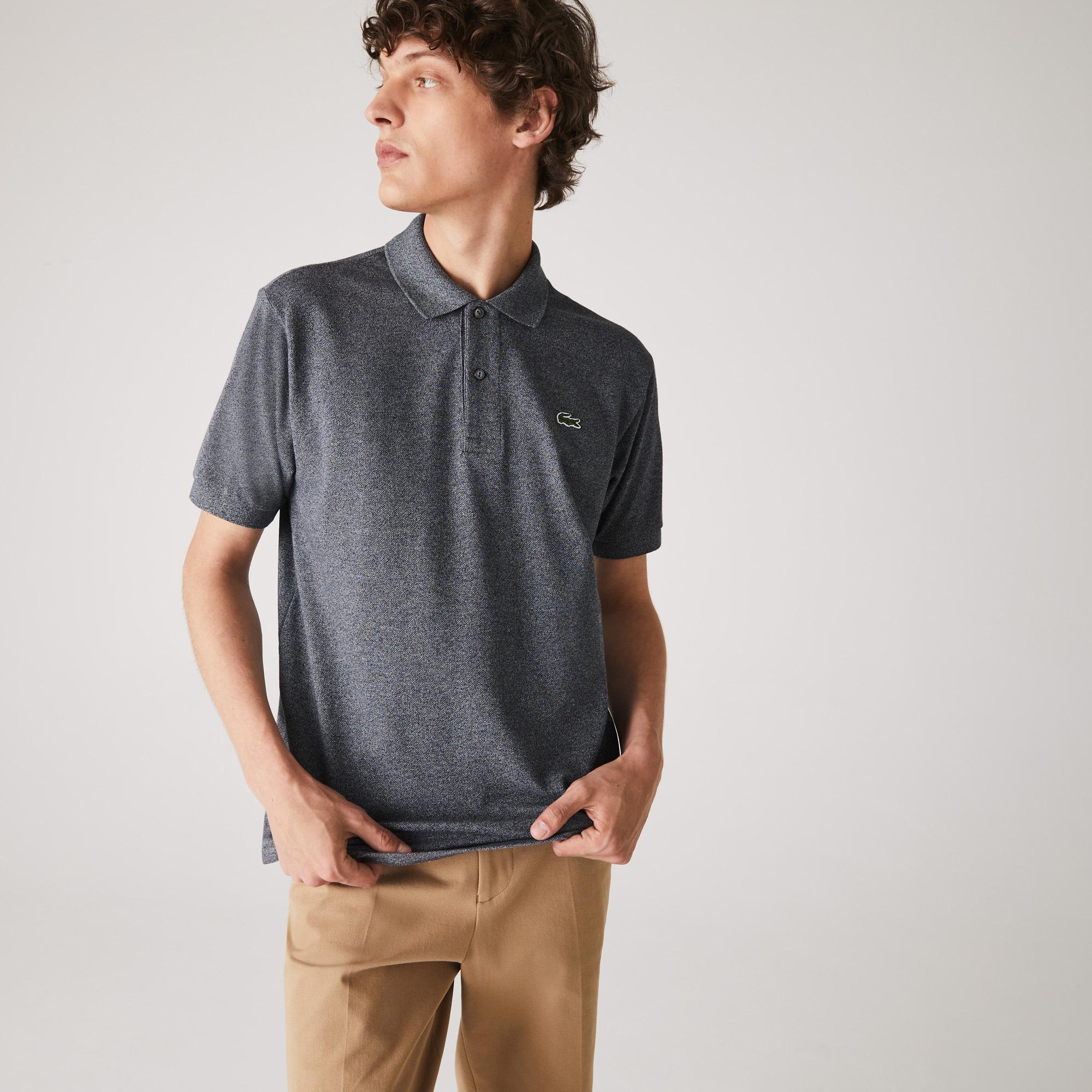Lacoste Erkek Classic Fit Marl L.12.12 Koyu Gri Polo