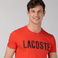 Lacoste Erkek Bisiklet Yaka Baskılı Kırmızı T-Shirt