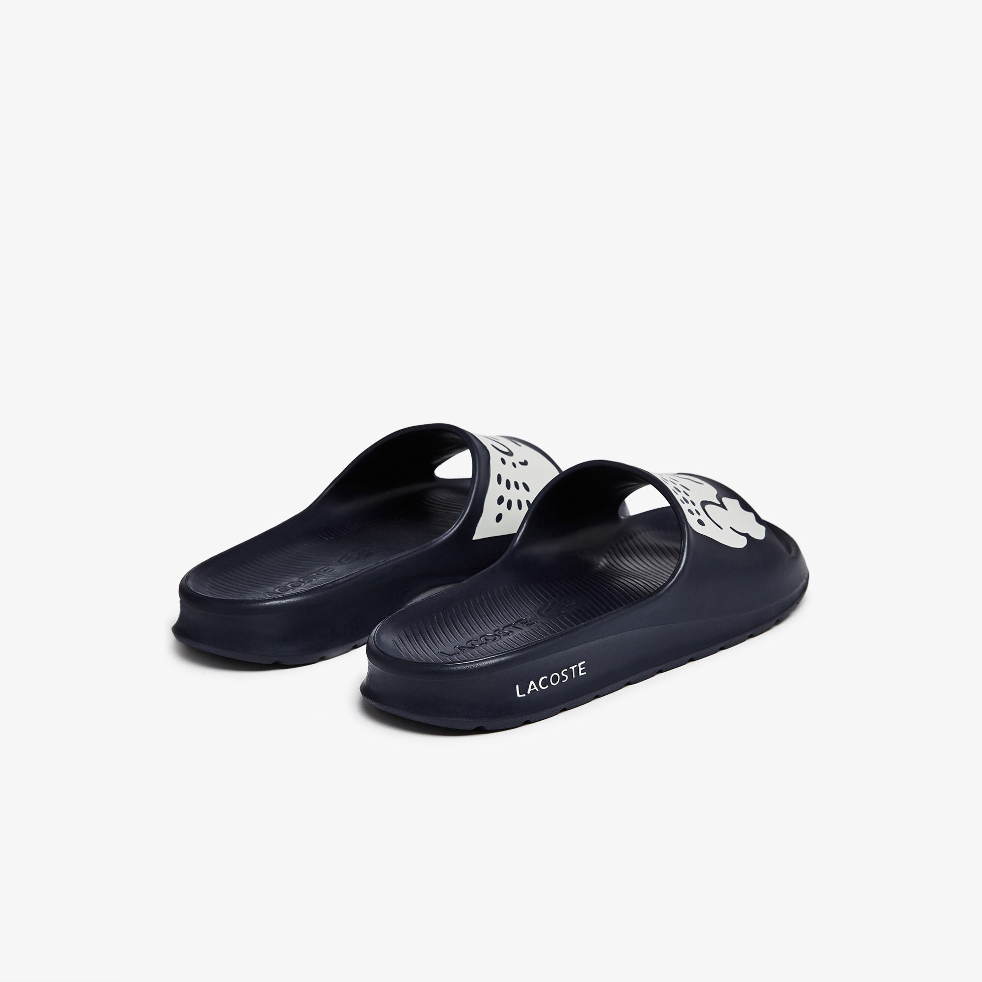 Lacoste Croco Erkek Baskılı Lacivert Terlik