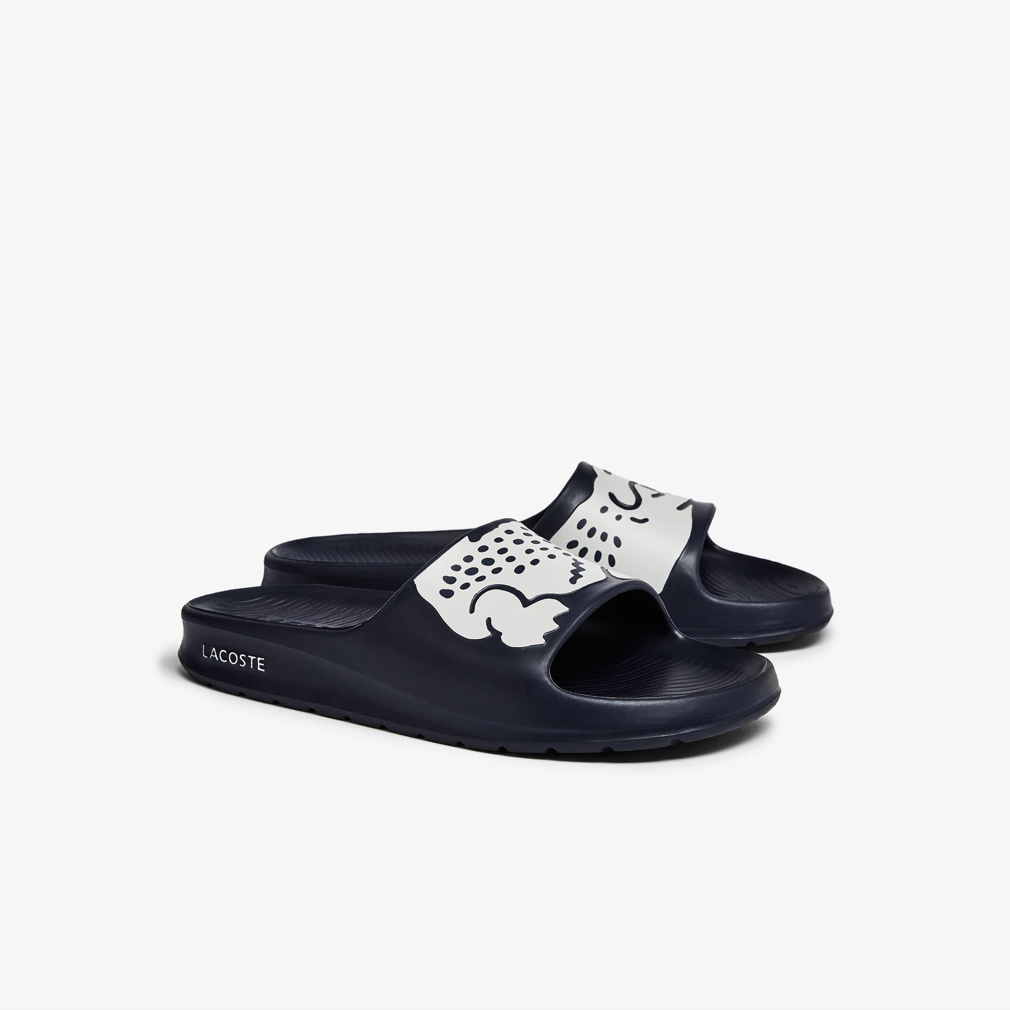 Lacoste Croco Erkek Baskılı Lacivert Terlik