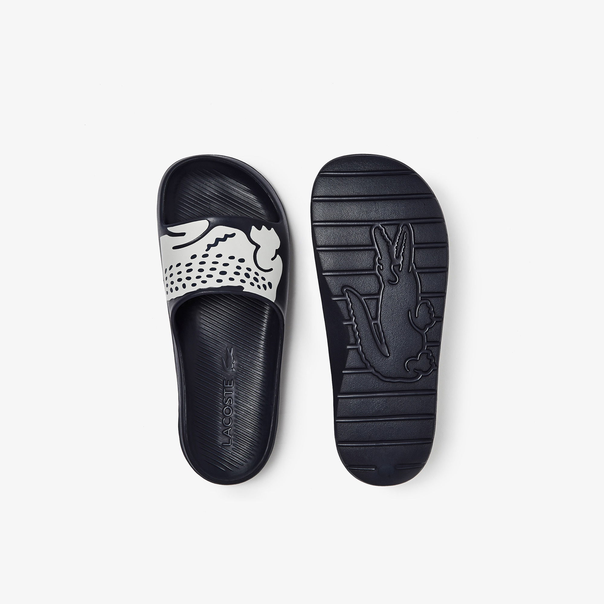 Lacoste Croco Erkek Baskılı Lacivert Terlik