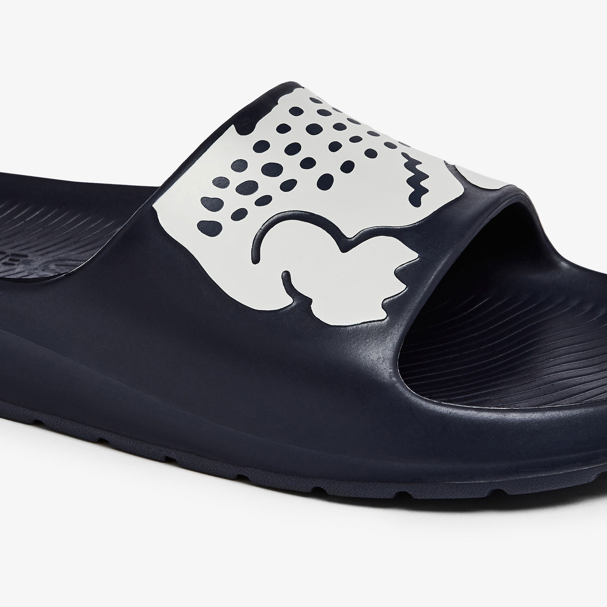 Lacoste Croco Erkek Baskılı Lacivert Terlik
