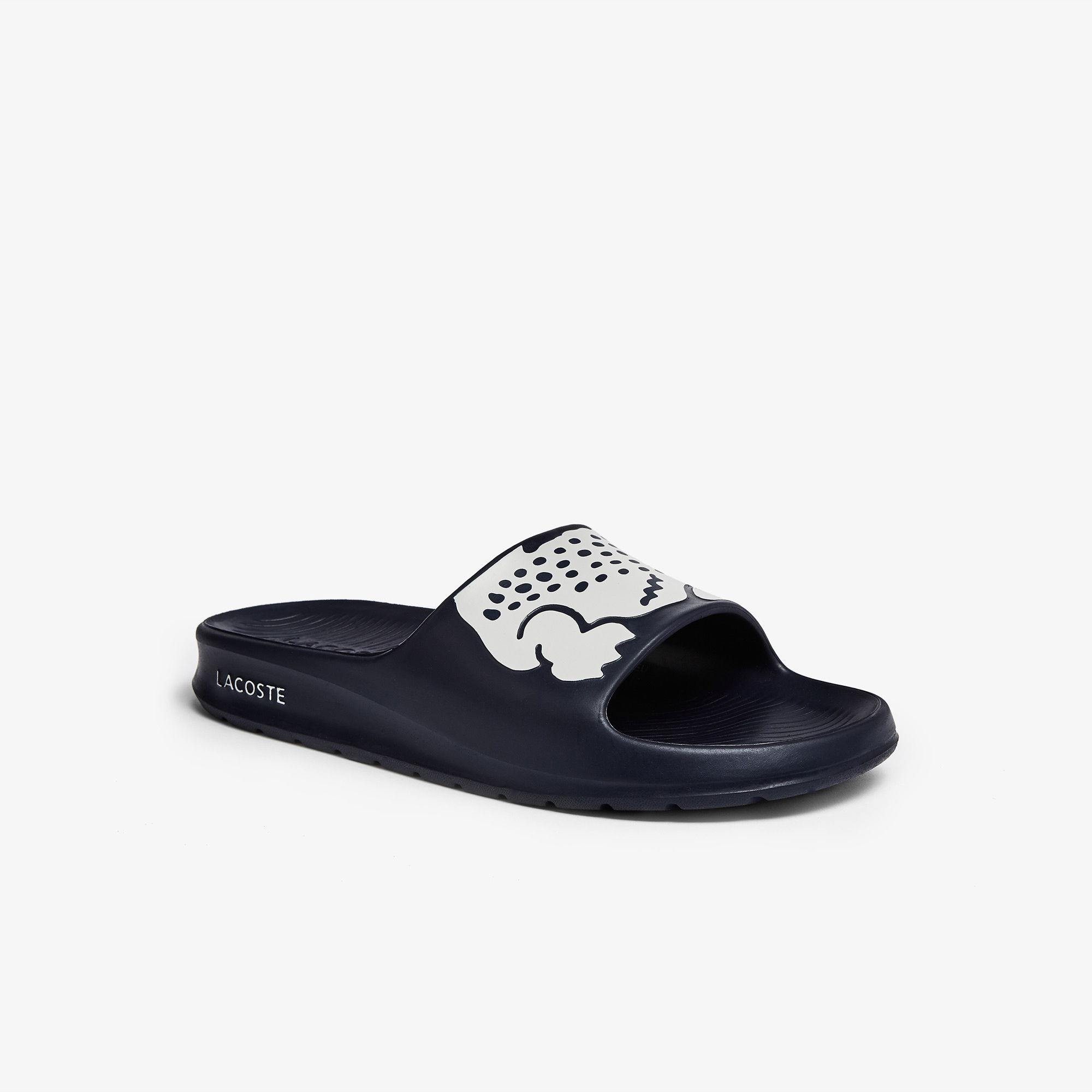 Lacoste Croco Erkek Baskılı Lacivert Terlik