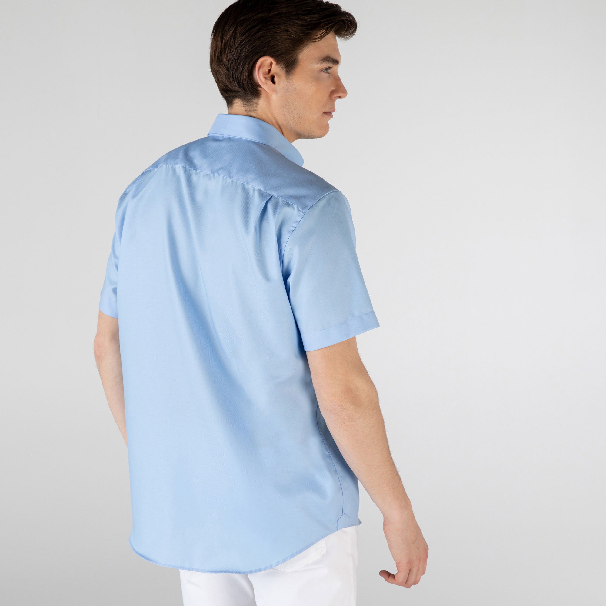 Lacoste Erkek Regular Fit Kısa Kollu Açık Mavi Gömlek