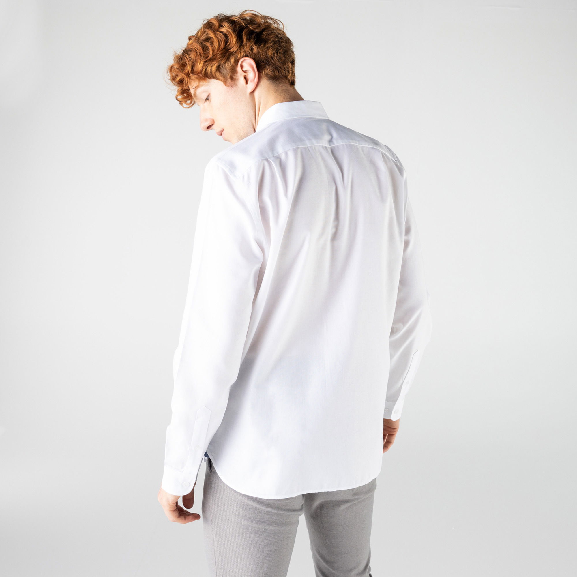 Lacoste Erkek Slim Fit Beyaz Gömlek