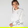 Lacoste L!VE Kadın Loose Fit Bisiklet Yaka Baskılı Beyaz Sweatshirt