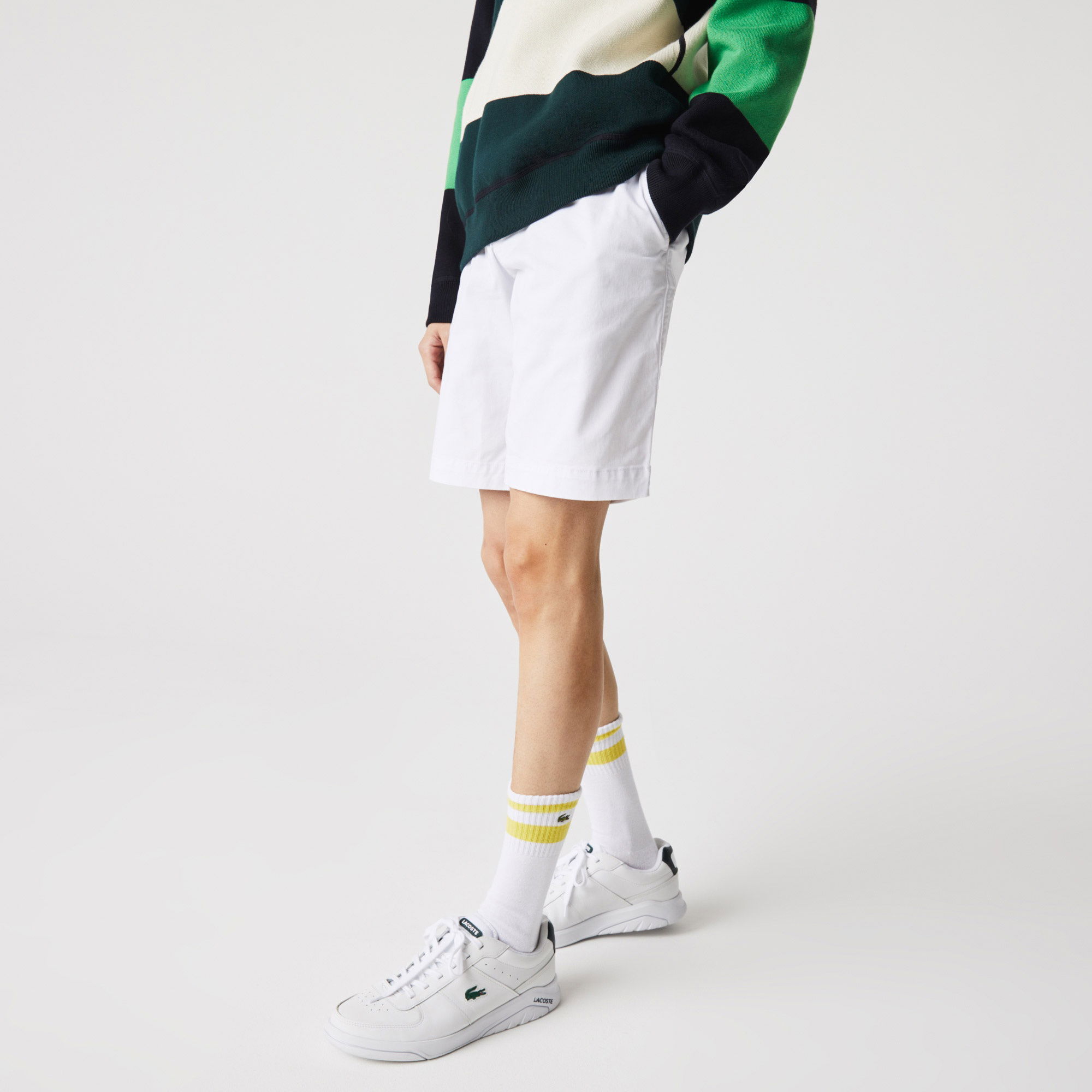 Lacoste Erkek Slim Fit Beyaz Bermuda