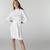 Lacoste Kadın Regular Fit Uzun Kollu Boğazlı Yaka Beyaz ElbiseBeyaz