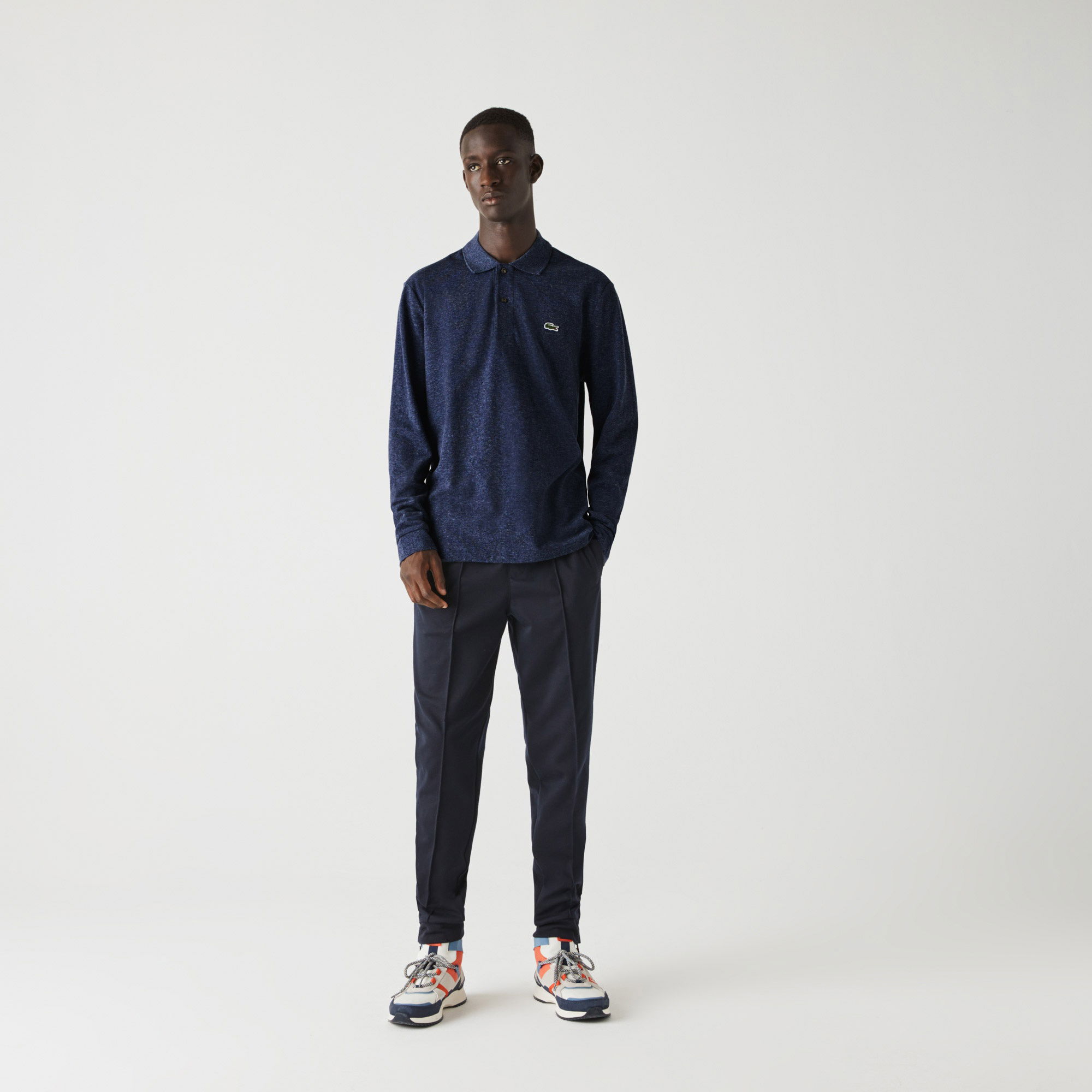 Lacoste Erkek Classic Fit Uzun Kollu Lacivert Polo