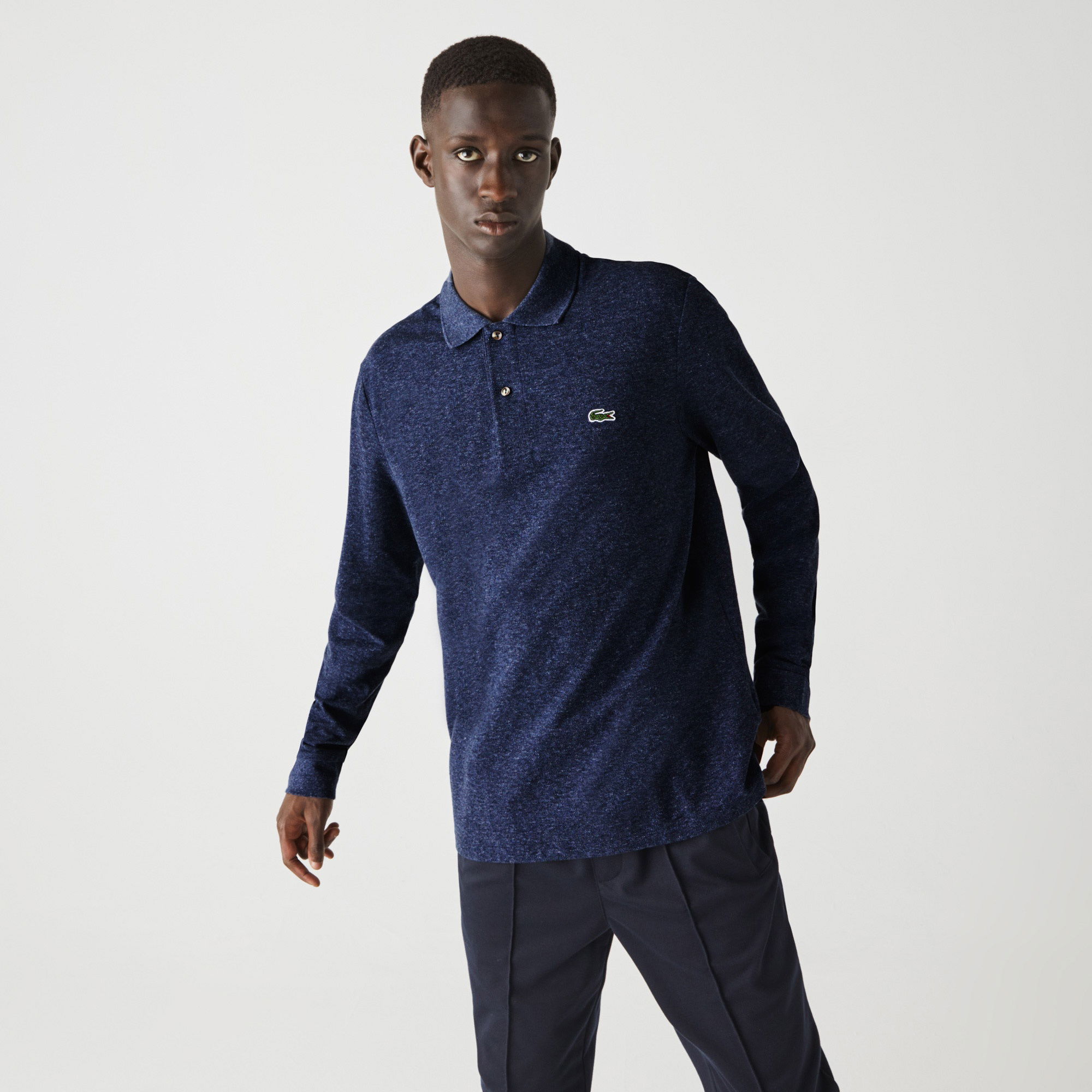 Lacoste Erkek Classic Fit Uzun Kollu Lacivert Polo