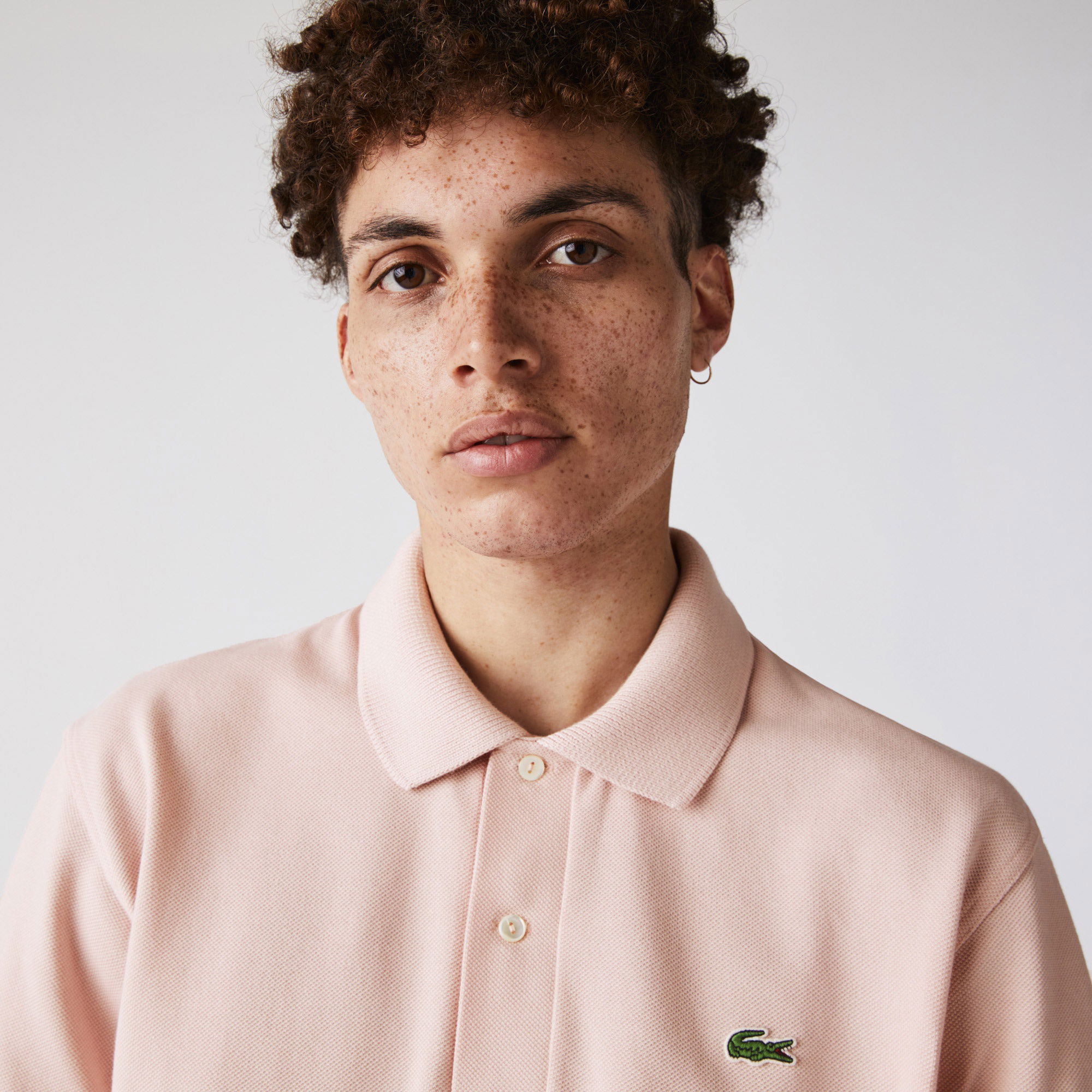 Lacoste Erkek Classic Fit Organik Pamuk Açık Pembe Polo