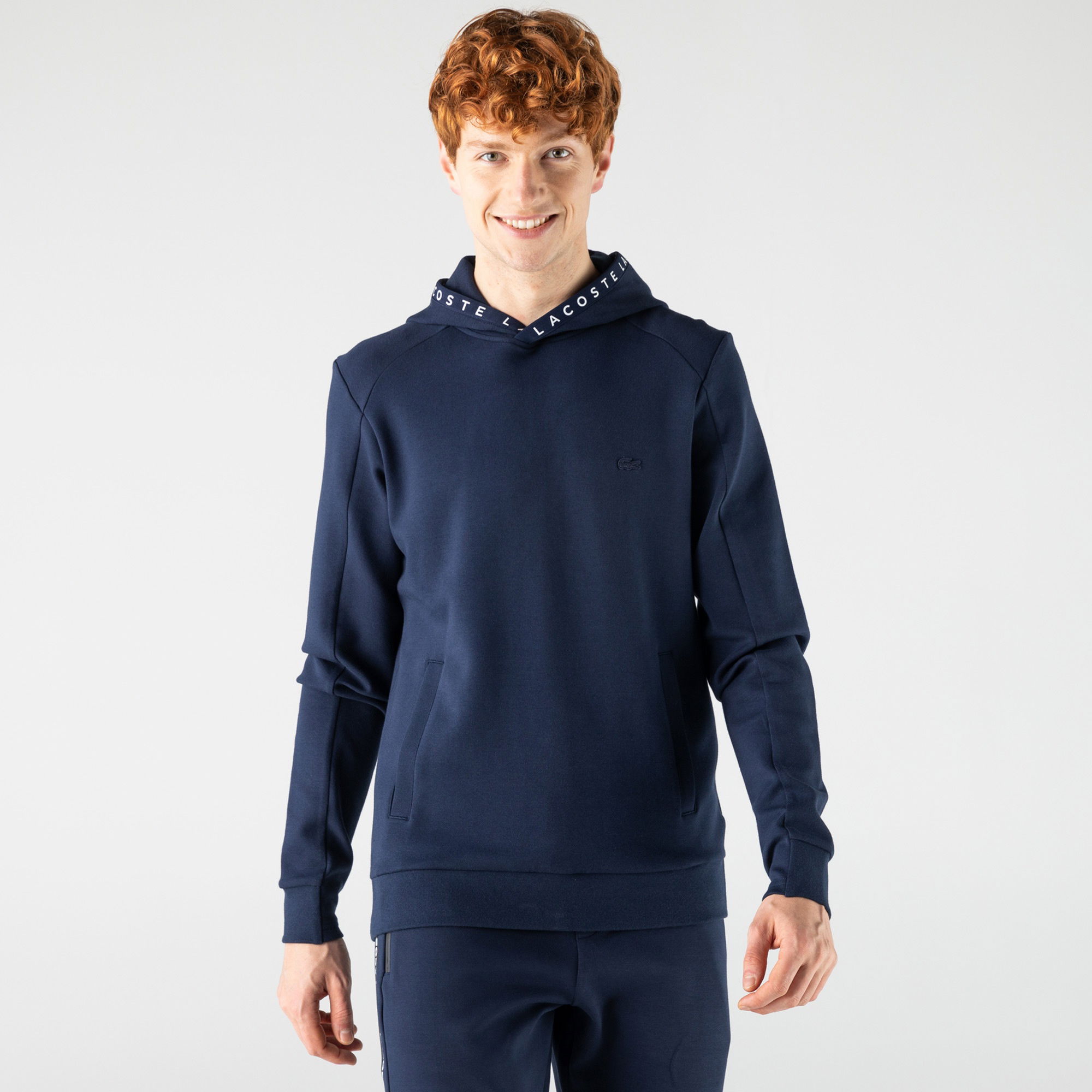 Lacoste Erkek Regular Fit Kapüşonlu Lacivert Sweatshirt