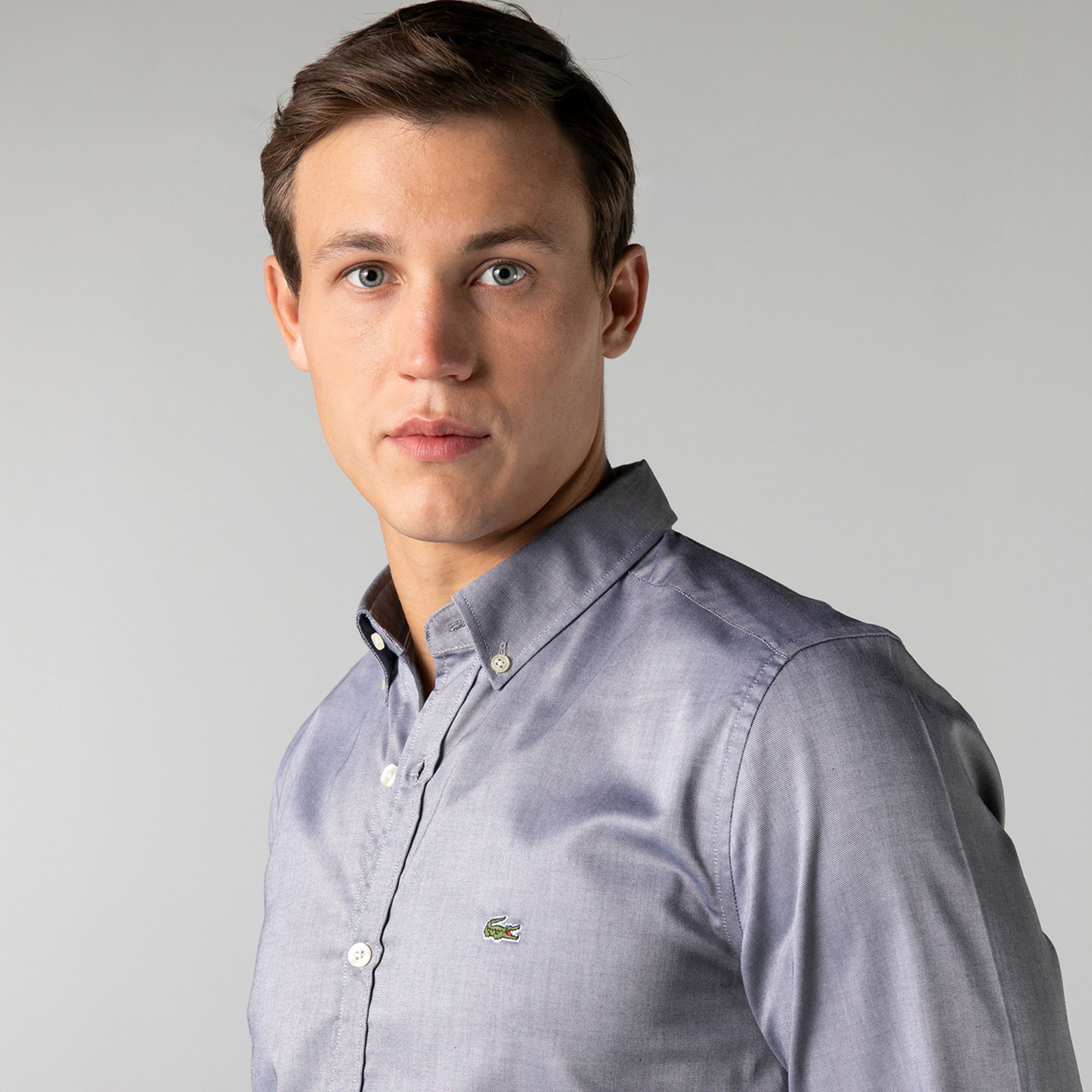 Lacoste Erkek Regular Fit Düğmeli Yaka Lacivert Gömlek