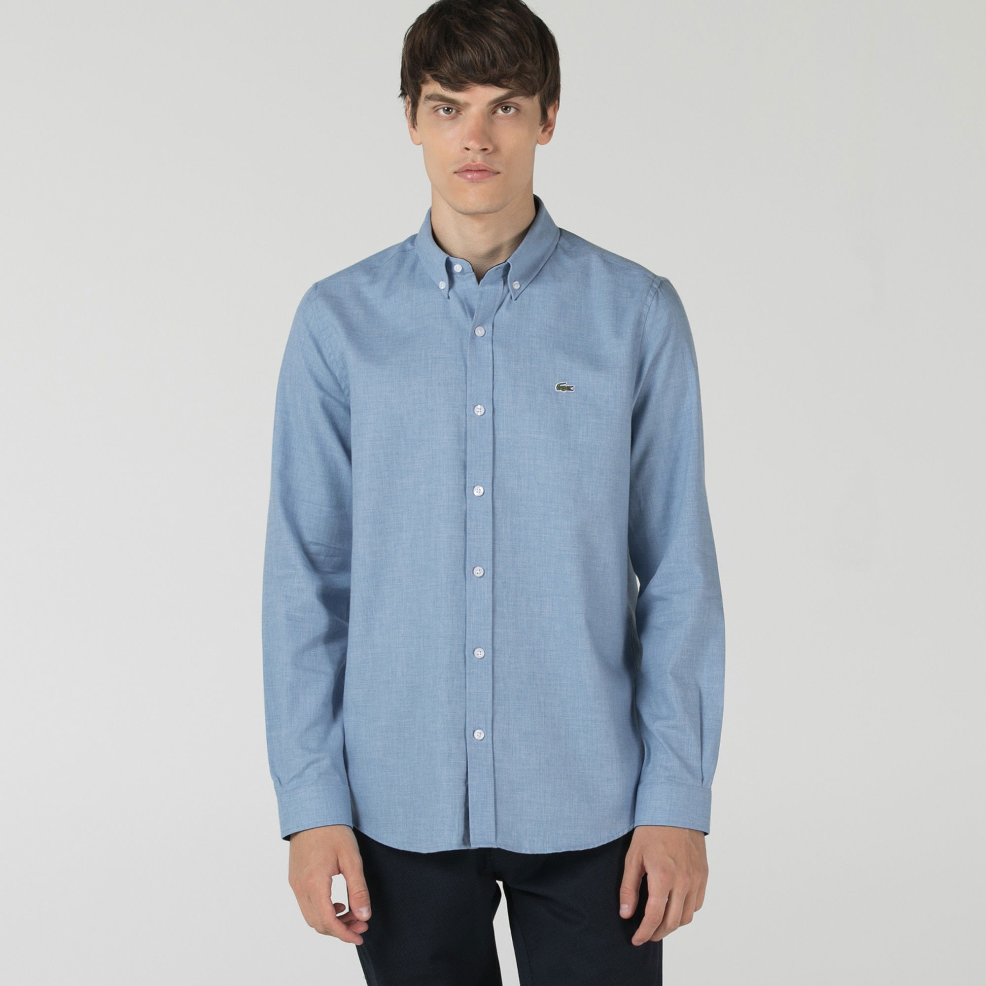 Lacoste Erkek Slim Fit Mavi Gömlek