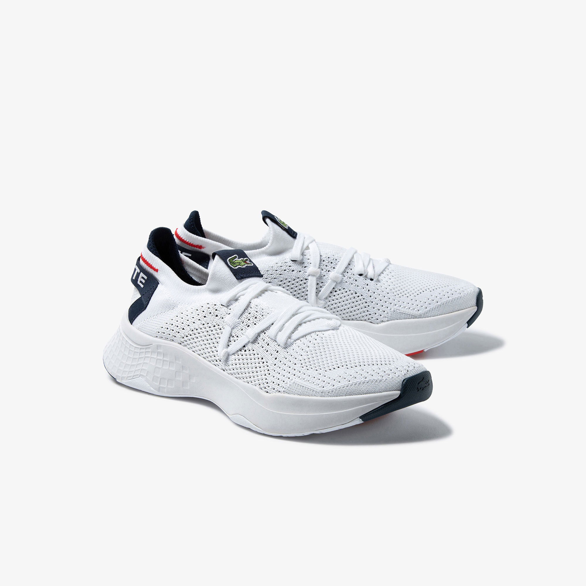 Lacoste Court-Drive Knit 0121 2 Sma Erkek Beyaz Sneaker
