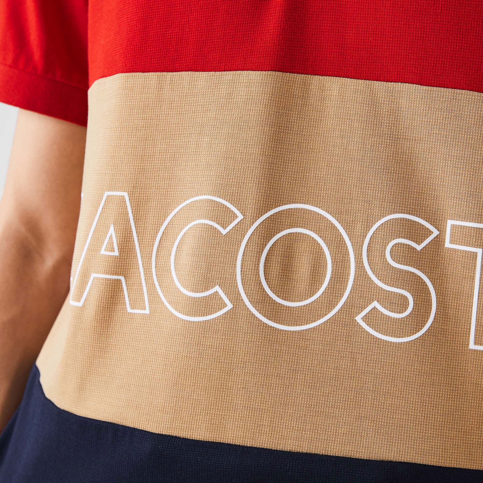 Lacoste Erkek Regular Fit Renk Bloklu Kırmızı Polo