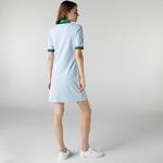 Lacoste Kadın Kısa Kollu Polo Yaka Slim Fit Mavi Elbise
