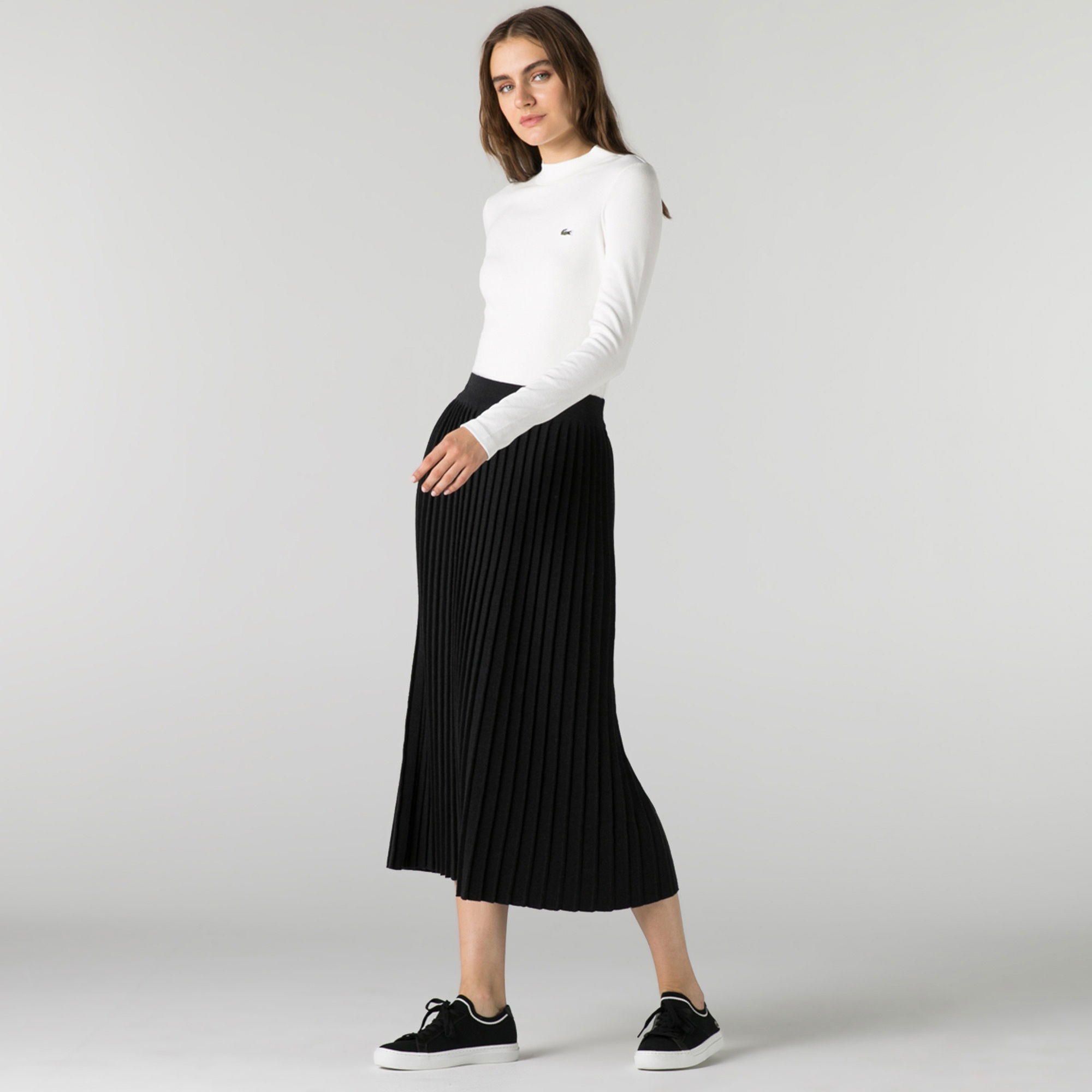 Lacoste Kadın Regular Fit Koyu Gri Etek