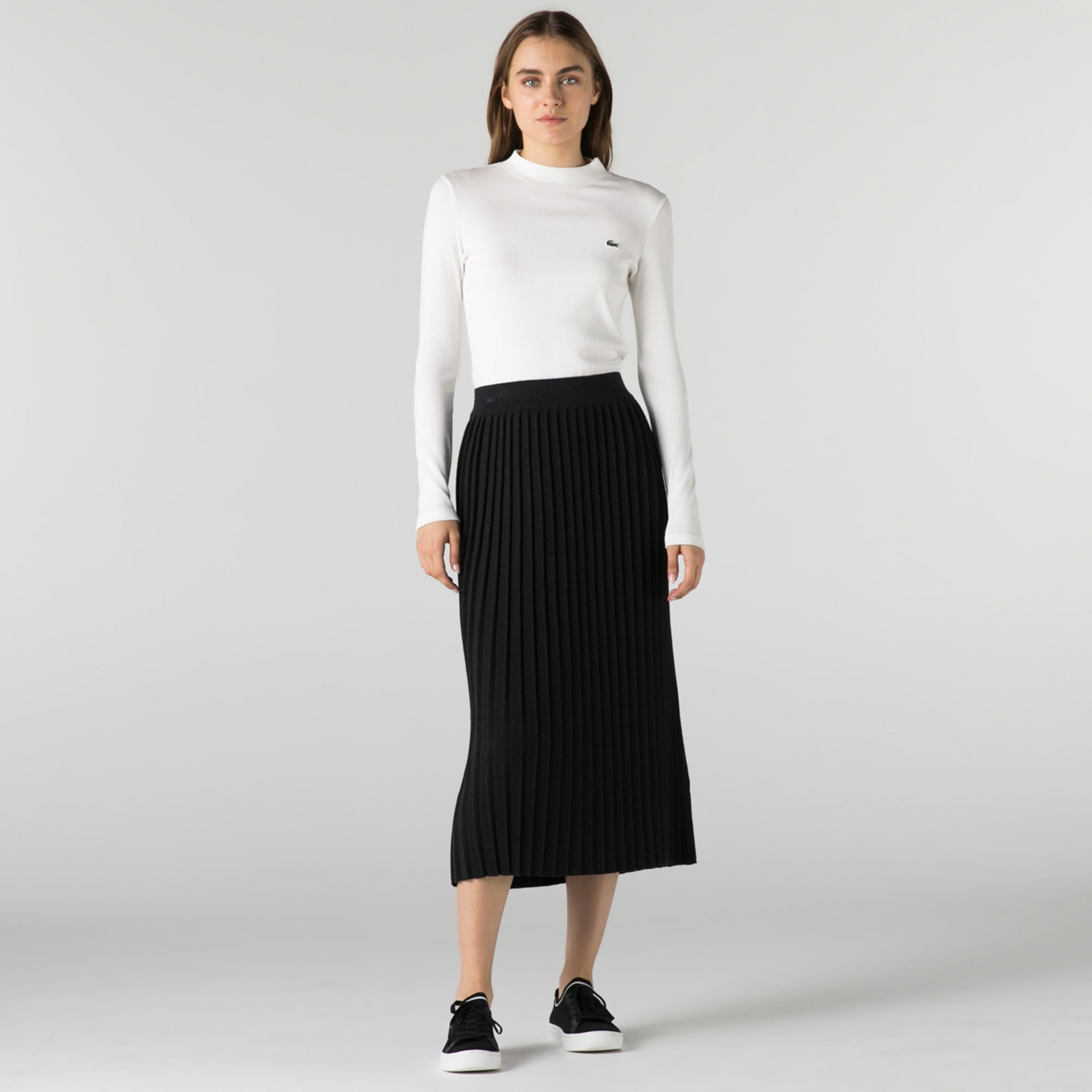 Lacoste Kadın Regular Fit Koyu Gri Etek
