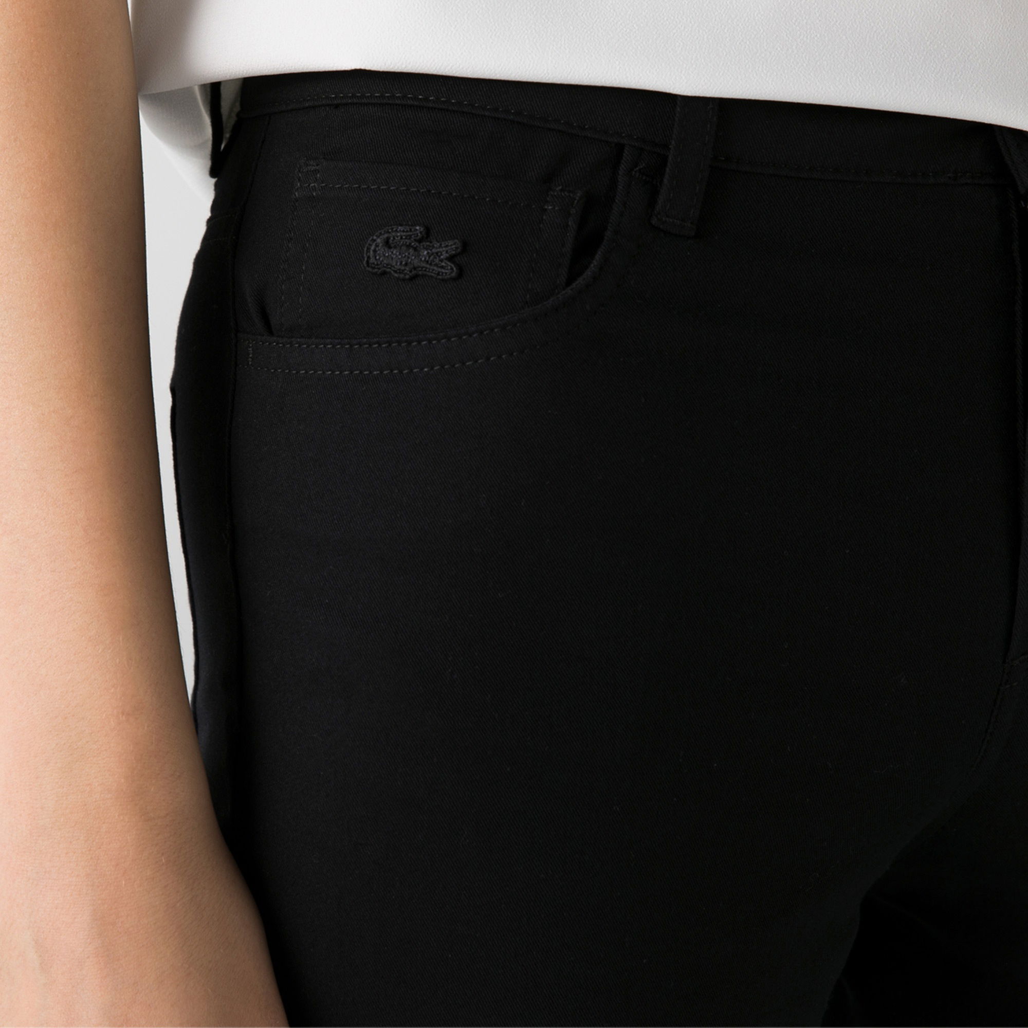 Lacoste Kadın Slim Fit Siyah Pantolon