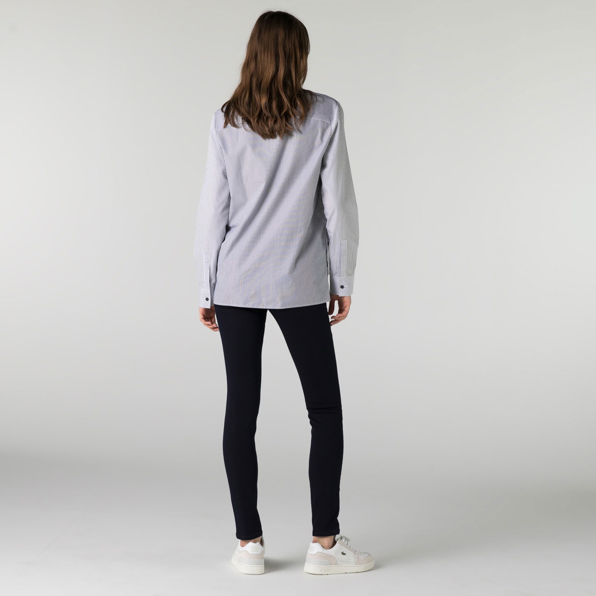 Lacoste Kadın Slim Fit Lacivert Denim Pantolon