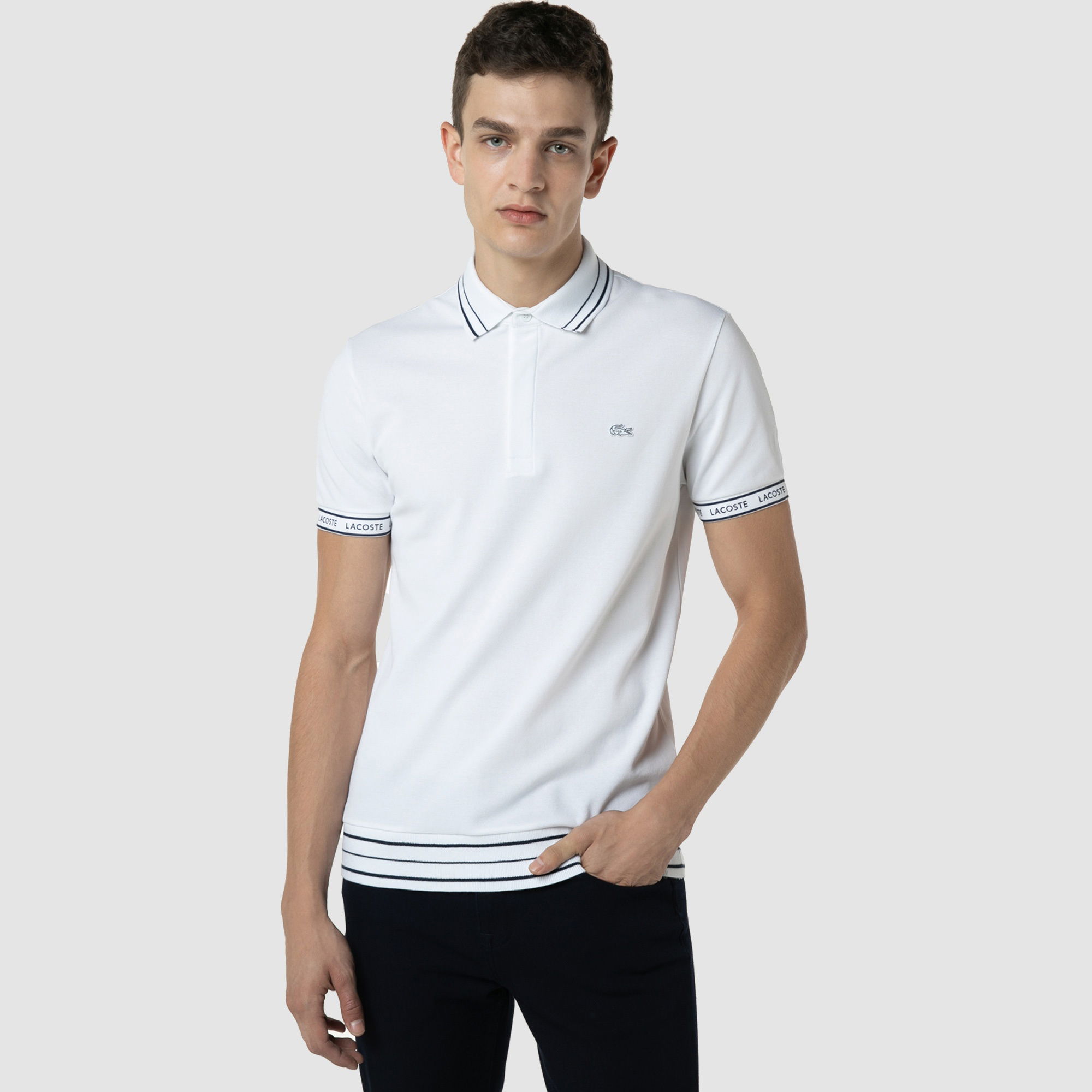 Lacoste Erkek Slim Fit Beyaz Polo