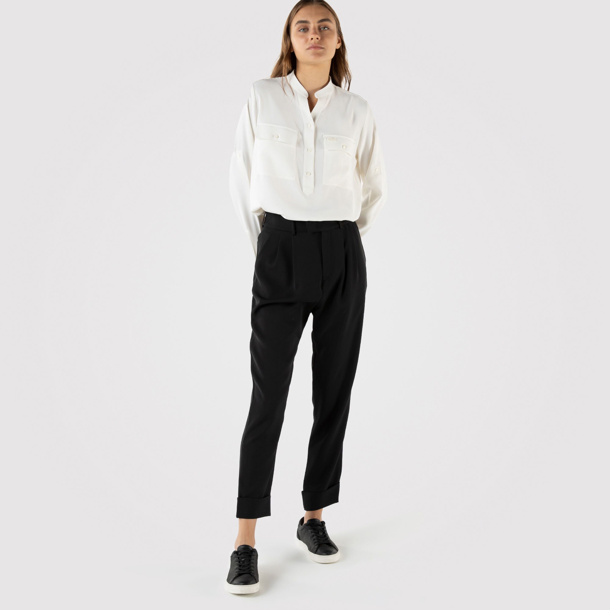 Lacoste Kadın Carrot Fit Siyah Pantolon