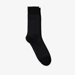 Lacoste Erkek Uzun Desenli 2'li Siyah Çorap