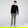 Lacoste Erkek Regular Fit Uzun Kollu Bisiklet Yaka Renk Bloklu Siyah Sweatshirt