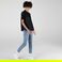 Lacoste Kadın Loose Fit Kısa Kollu Siyah Gömlek