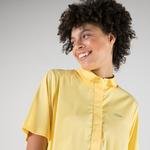 Lacoste Kadın Loose Fit Kısa Kollu Sarı Gömlek