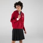 Lacoste SPORT Kadın Regular Fit Kapüşonlu Kırmızı Sweatshirt
