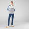Lacoste Erkek Regular Fit Yarım Fermuarlı Renk Bloklu Beyaz Sweatshirt