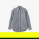 Lacoste Kadın Relaxed Fit Oversize Çizgili Lacivert Gömlek