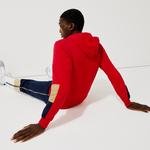 Lacoste Erkek Classic Fit Fermuarlı Renk Bloklu Kırmızı Sweatshirt