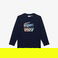 Lacoste Erkek Çocuk Uzun Kollu Bisiklet Yaka Baskılı Lacivert T-Shirt