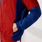 Lacoste SPORT Erkek Regular Fit Kapüşonlu Renk Bloklu Bordo Ceket