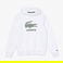 Lacoste Erkek Classic Fit Kapüşonlu Baskılı Beyaz Sweatshirt