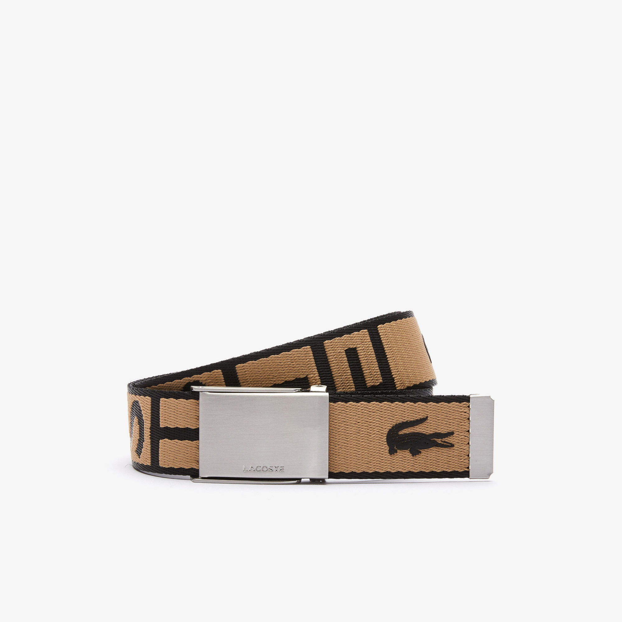 Lacoste Casual Erkek Baskılı Kahverengi Kemer